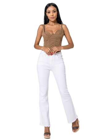 Pantaloni albi Evazati Nina Carter J230-2 M7 [1]