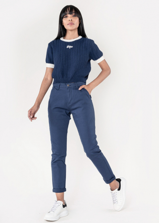 Noutati - Pantaloni bleumarin Chino Nina Carter J250 M10