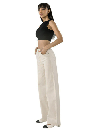 Pantaloni crem Evazati Nina Carter J251-25 M9 [4]