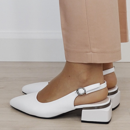 Pantofi albi comozi din piele naturala BY6889-5 02 [2]