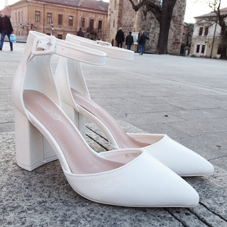 Pantofi albi cu imprimeu Larra 02 [2]