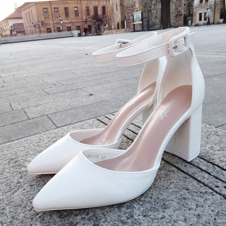 Pantofi albi cu imprimeu Larra 02 [1]
