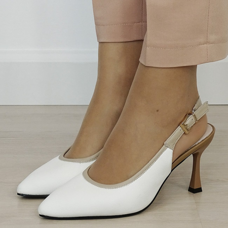 Pantofi albi decupati din piele naturala BY6880-1 02 [1]