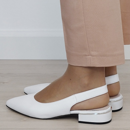 Pantofi albi decupati din piele naturala BY6943-2 03 [2]