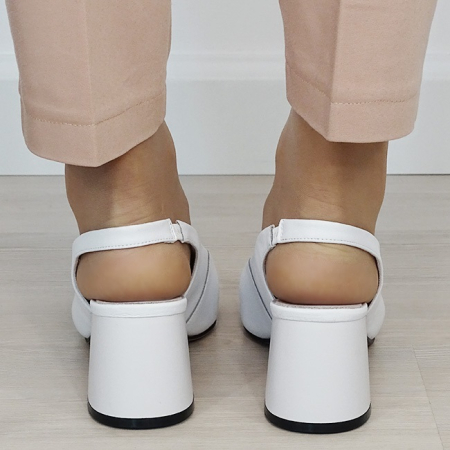 Pantofi albi eleganti din piele naturala BY6887-6 03 [3]