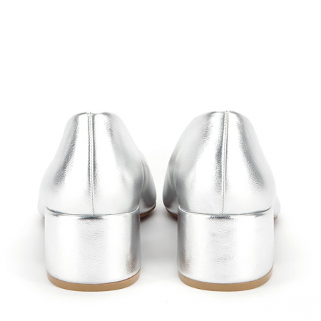 Pantofi argintii cu toc mic Elena 01 [5]