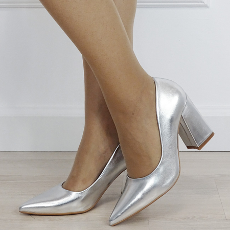 Noutati - Pantofi argintii eleganti 8723 04