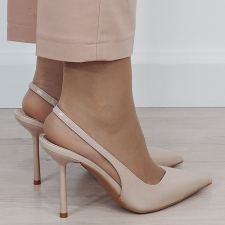 Pantofi bej de lac 5539 01 [4]