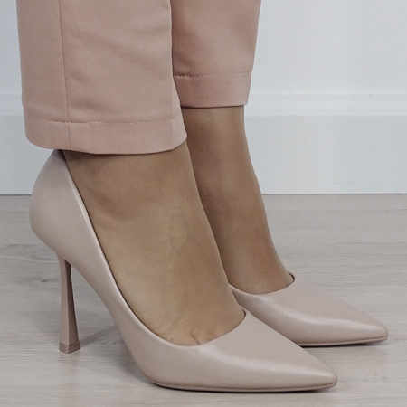 Pantofi bej eleganti D-1281 01 [5]