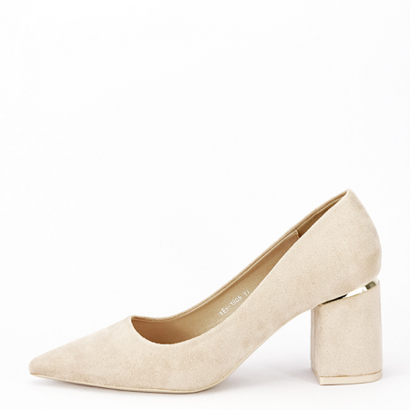 Pantofi bej de dama eleganti YES-1808 02 [1]