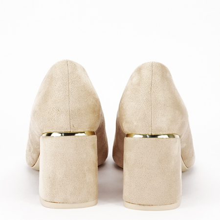 Pantofi bej de dama eleganti YES-1808 02 [5]