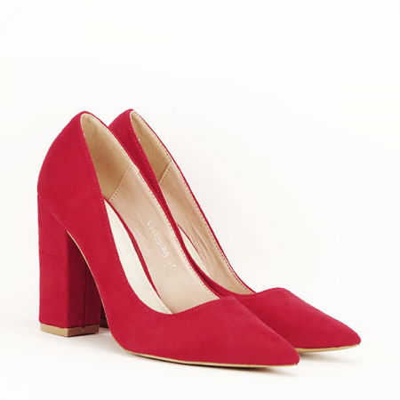 Pantofi cu toc rosii Leila [3]