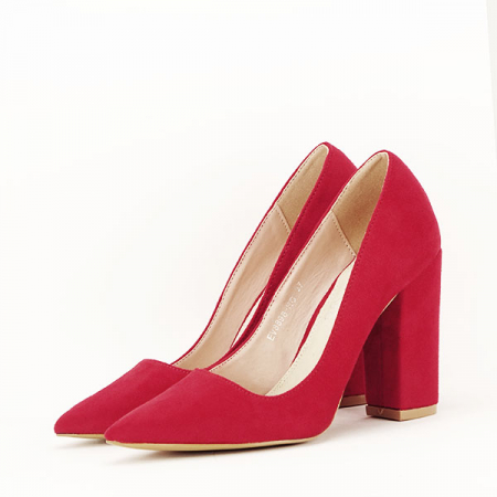 Pantofi cu toc rosii Leila [2]