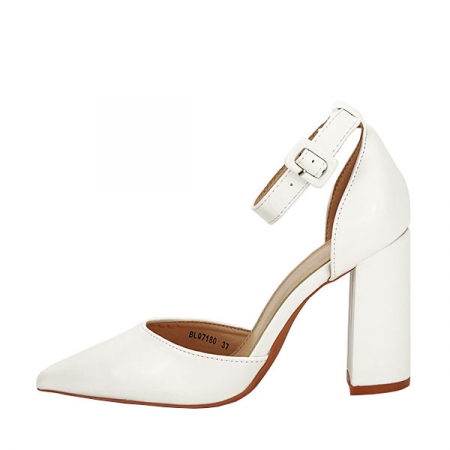 Pantofi eleganti albi BLQ7180 01 [4]