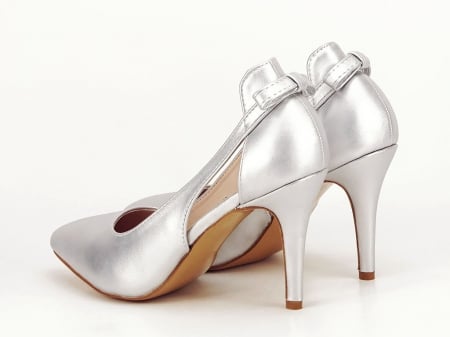Pantofi eleganti argintii Maria [5]