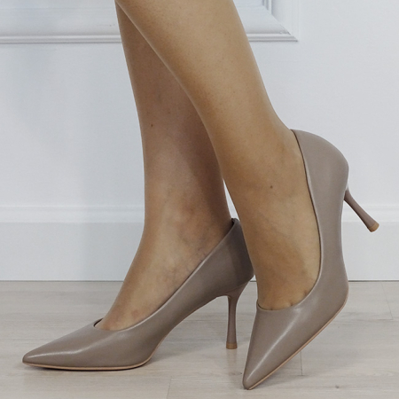 Pantofi eleganti kaki deschis de damă D-1295 04 [1]