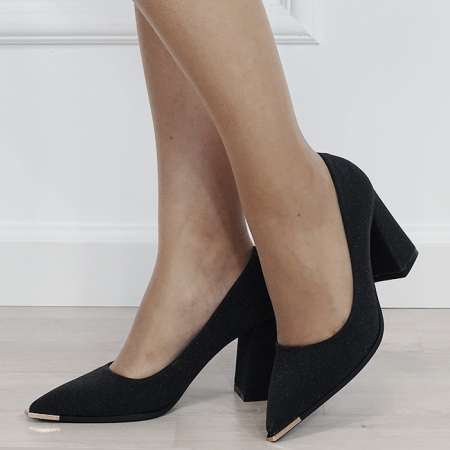 Pantofi eleganti negri cu sclipici D-1278 01 [1]