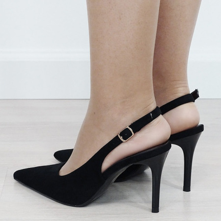 Pantofi eleganti negri cu toc subtire 5001 01 [2]