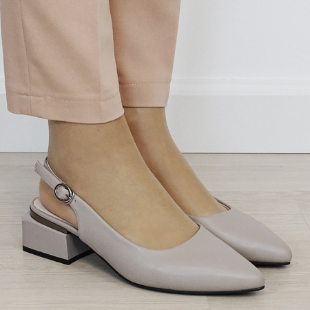 Pantofi gri comozi din piele naturala BY6889-6 02 [5]