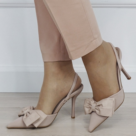 Noutati - Pantofi kaki deschis cu fundita 3270 01