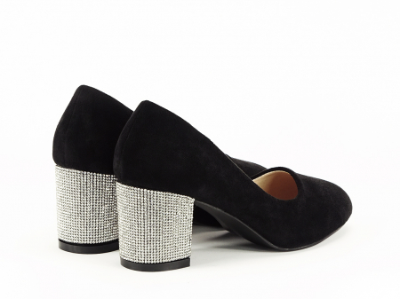 Pantofi negri eleganti cu toc comod Brenda [7]