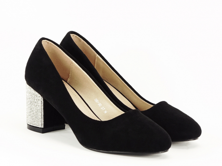 Pantofi negri eleganti cu toc comod Brenda [4]