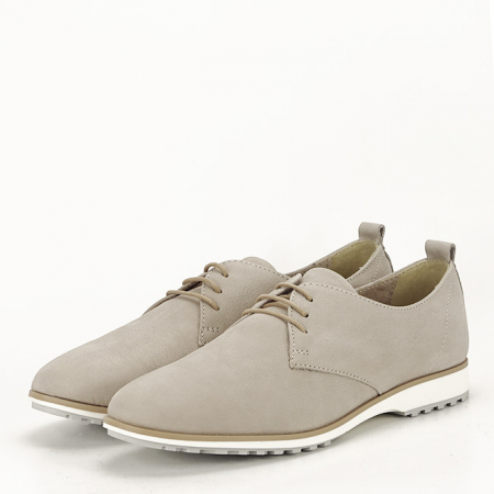 Pantofi oxford din piele naturala bej Roxana 01 [1]