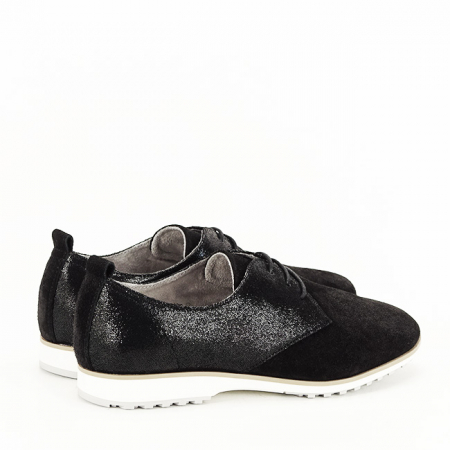 Pantofi oxford din piele naturala negri Selena 01 [4]