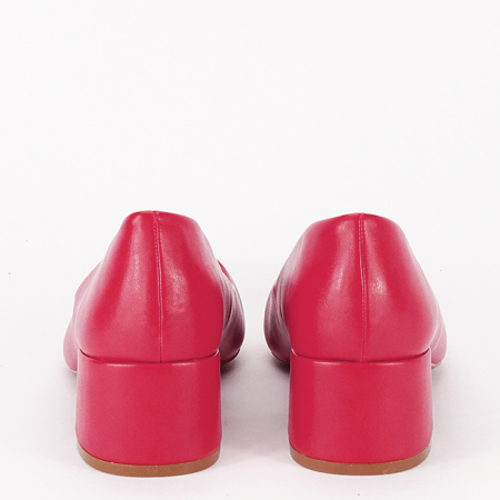 Pantofi rosii cu toc mic F-3797 02 [3]