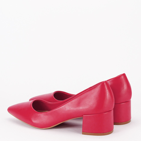 Pantofi rosii cu toc mic F-3797 02 [2]