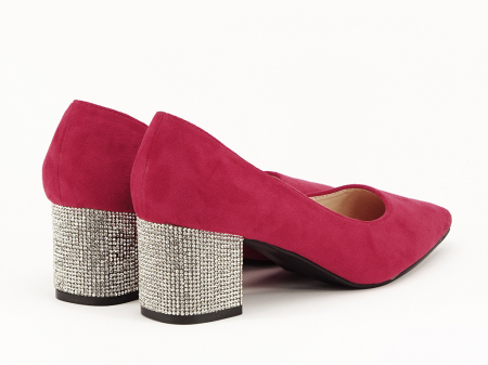 Pantofi rosii cu toc mic de 5,5 cm Ioana [2]