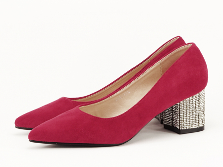 Pantofi rosii cu toc mic de 5,5 cm Ioana [1]