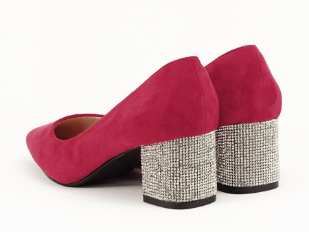 Pantofi rosii cu toc mic de 5,5 cm Ioana [3]