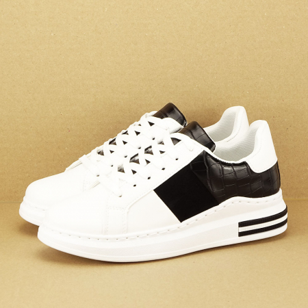 Sneakers alb cu negru Carise [1]