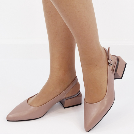 Noutati - Pantofi taupe comozi din piele naturala BY6889-3 02