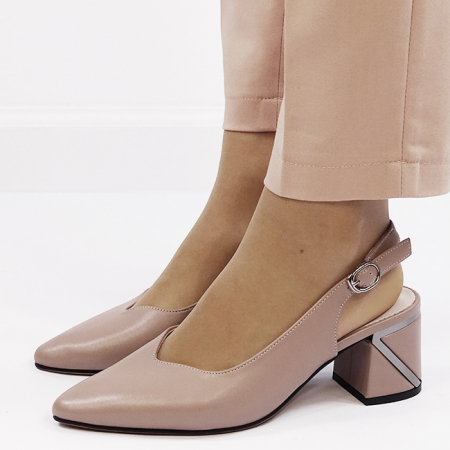 Noutati - Pantofi taupe eleganti din piele naturala BY6883-4 02