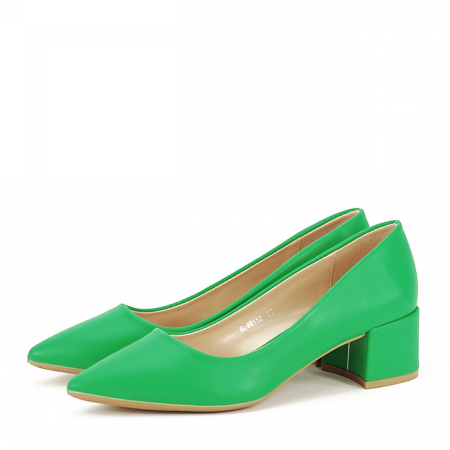 Pantofi verde crud cu toc mic Elena 01 [1]