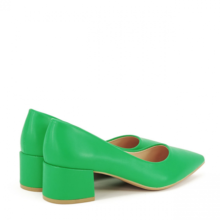 Pantofi verde crud cu toc mic Elena 01 [5]