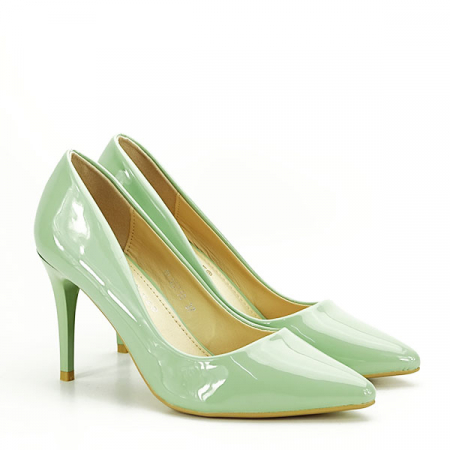Pantofi verde fistic lacuiti BLQ6710 01 [3]