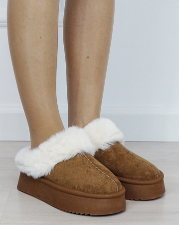 Papuci imblaniti camel UA-2051 M2 [5]
