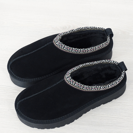 Papuci negrii cu model traditional W5886 116 [6]