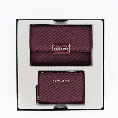 Pierre Cardin, Set de 2 piese portofel si portcart 6250+428BORDO M0 [7]