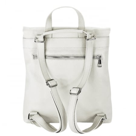 Rucsac 2 in 1 alb din piele naturala 5974-28 M11 [4]