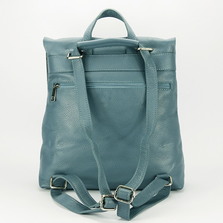 Rucsac 2 in 1 albastru verzui din piele naturala 59741-28 122 [4]
