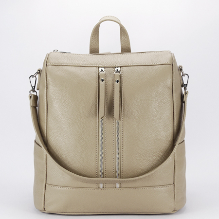Noutati - Rucsac 2 in 1 bej din piele naturala 873 124