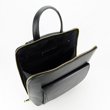 Rucsac 2 in 1 din piele naturala 8933 122 Negru [7]