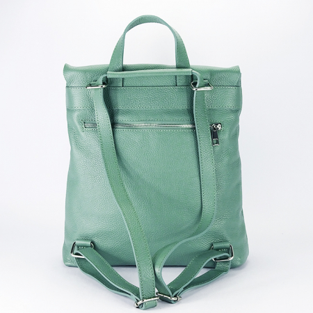 Rucsac 2 in 1 verde menta din piele naturala 5974-28 M11 [4]