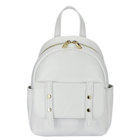 Accesorii - Rucsac alb din piele naturala 2079 127