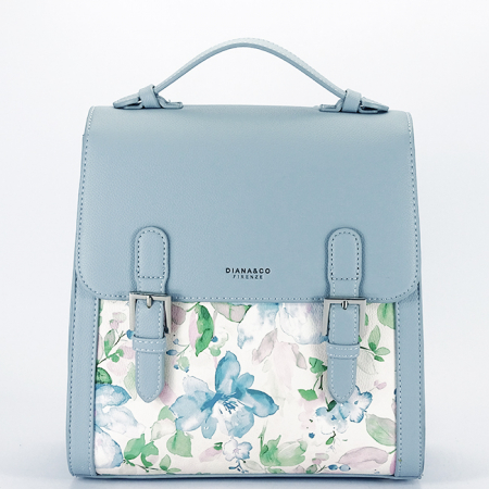 Noutati - Rucsac albastru deschis cu imprimeu floral DHJ731-3 M11