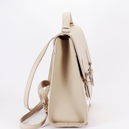 Rucsac bej cu imprimeu floral DHJ731-3 M11 [2]